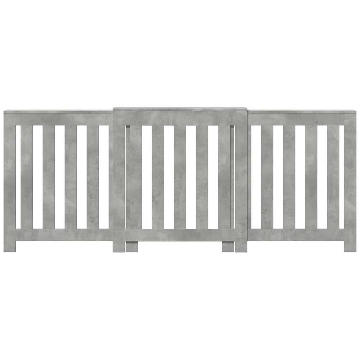 VIDAXL Cache-radiateur gris beton 205x21,5x83,5 cm bois d'ingenierie
