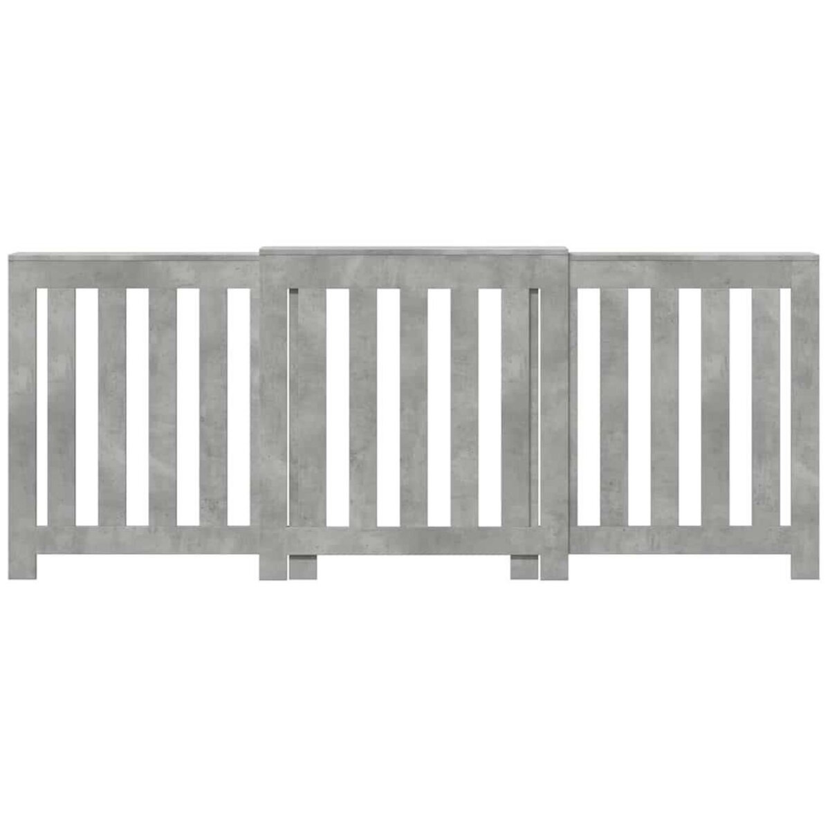VIDAXL Cache-radiateur gris beton 205x21,5x83,5 cm bois d'ingenierie