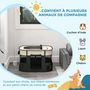 Voir la diapositive 4 : PAWHUT Parc pour chien pliable dim. 94L x 74l x 60H cm tissu Oxford crème noir