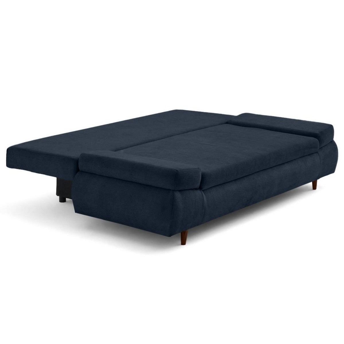 BEST MOBILIER Larson - canapé droit 3 places convertible avec coffre en velours texturé