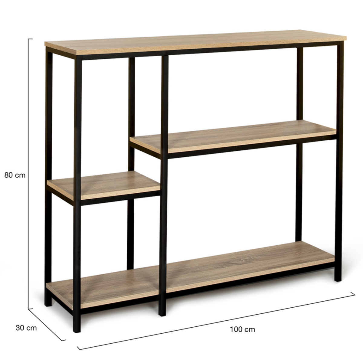 ID MARKET Console étagère bibliothèque DETROIT design industriel
