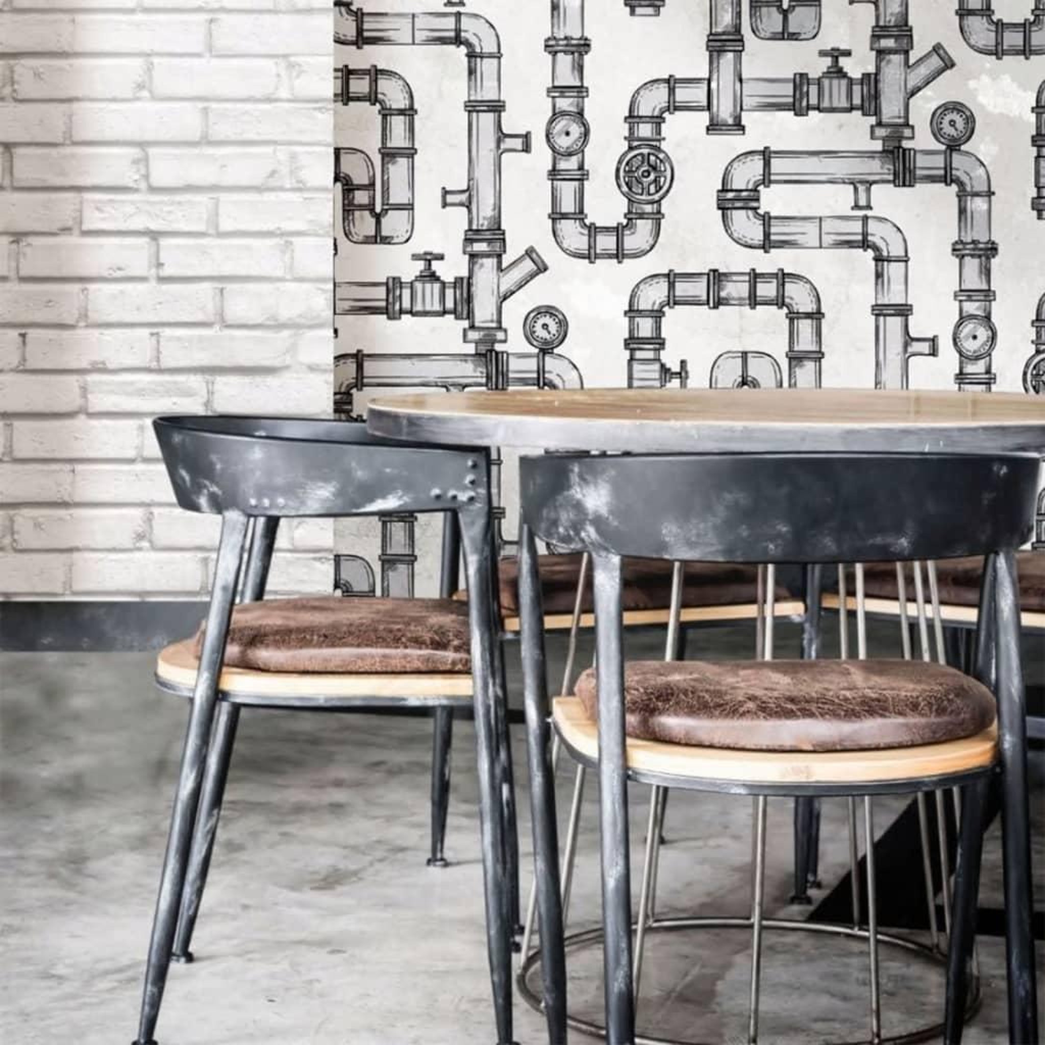 Voir la diapositive 4 : Noordwand Urban Friends & Coffee Papier peint Briques Gris et blanc