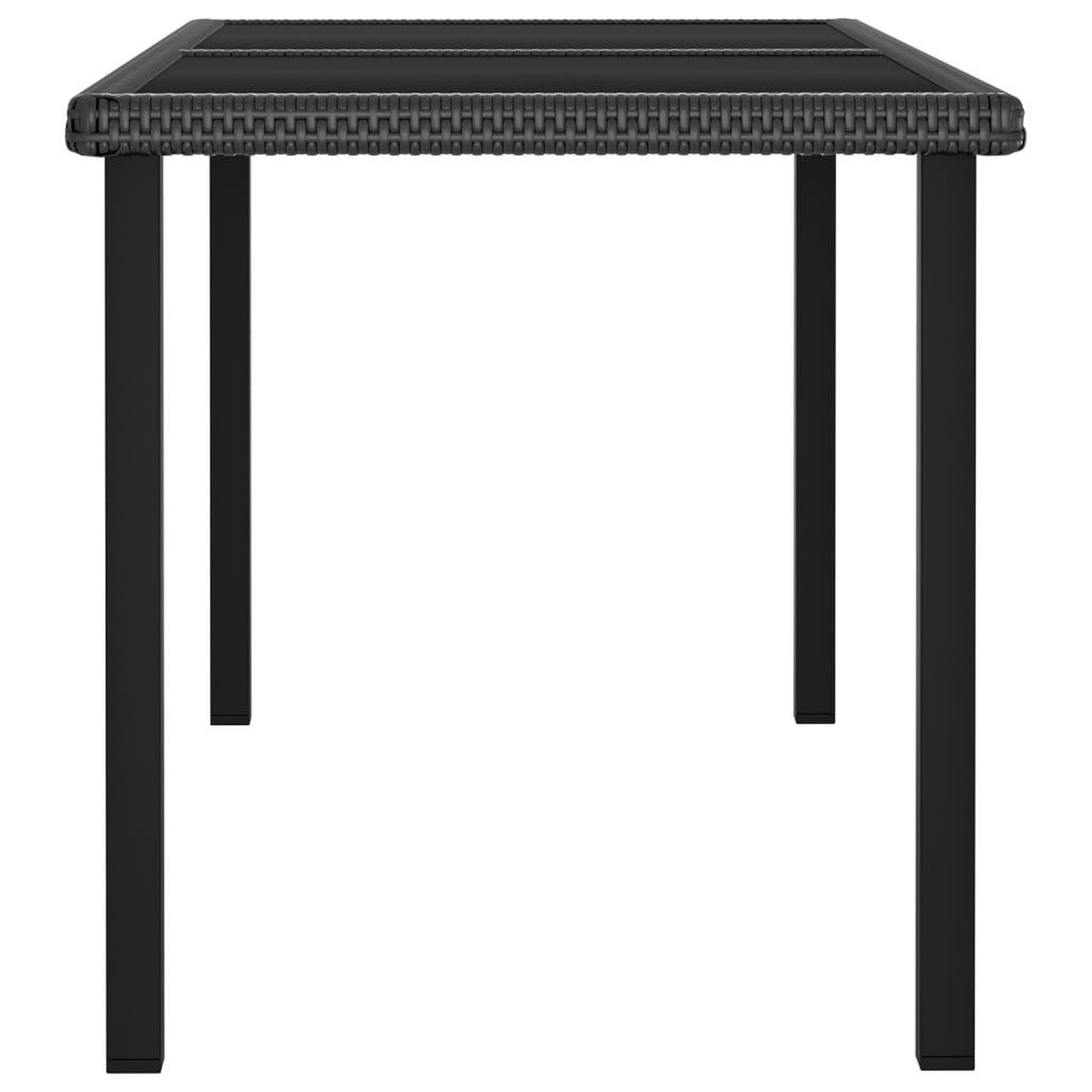 Voir la diapositive 5 : VIDAXL Ensemble a manger de jardin 7 pcs Resine tressee Noir