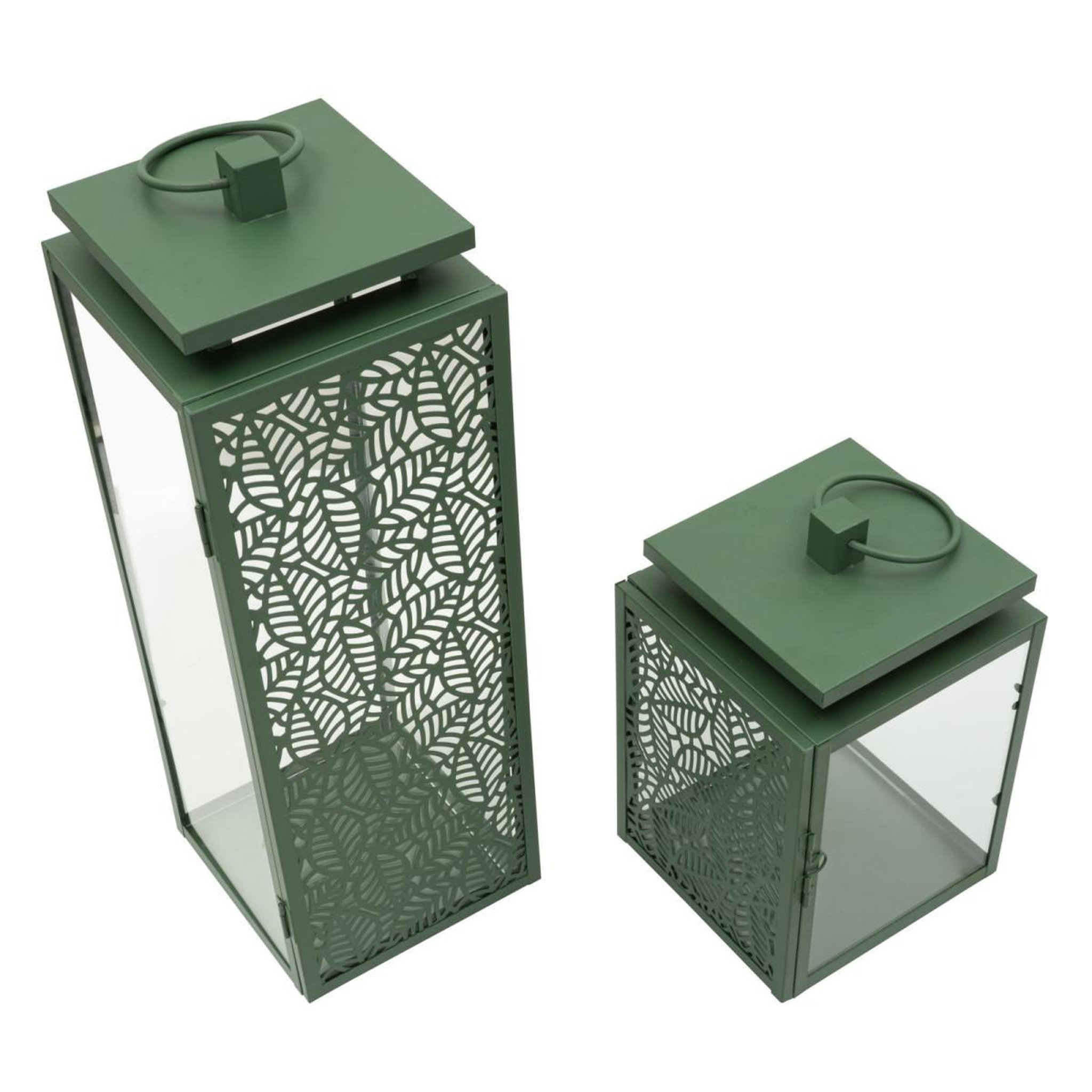 Voir la diapositive 3 : Paris Prix Lot de 2 Lanternes en Métal  Hall  41cm Vert