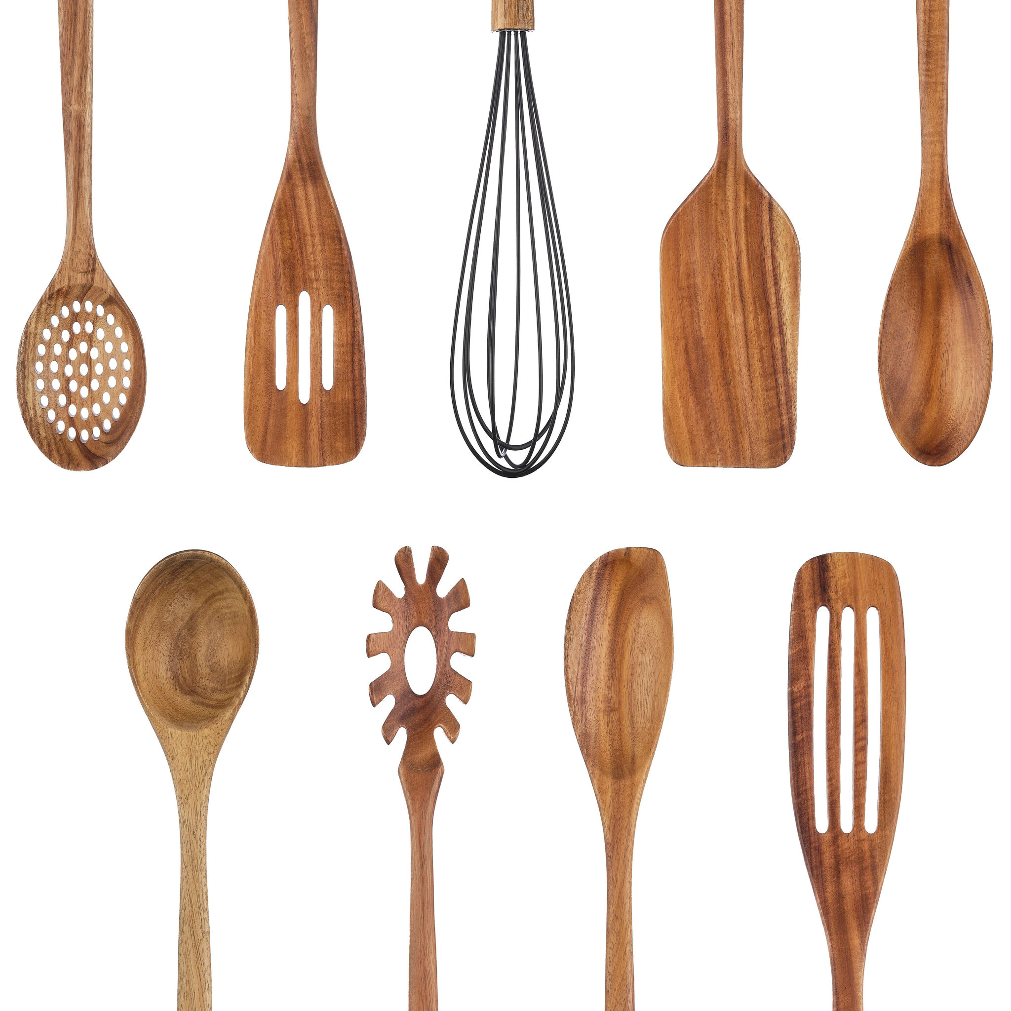 Voir la diapositive 4 : BJORN Set d'ustensiles de cuisine en bois d'acacia skov - 12 pièces