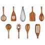 Voir la diapositive 4 : BJORN Set d'ustensiles de cuisine en bois d'acacia SKOV - 12 pièces