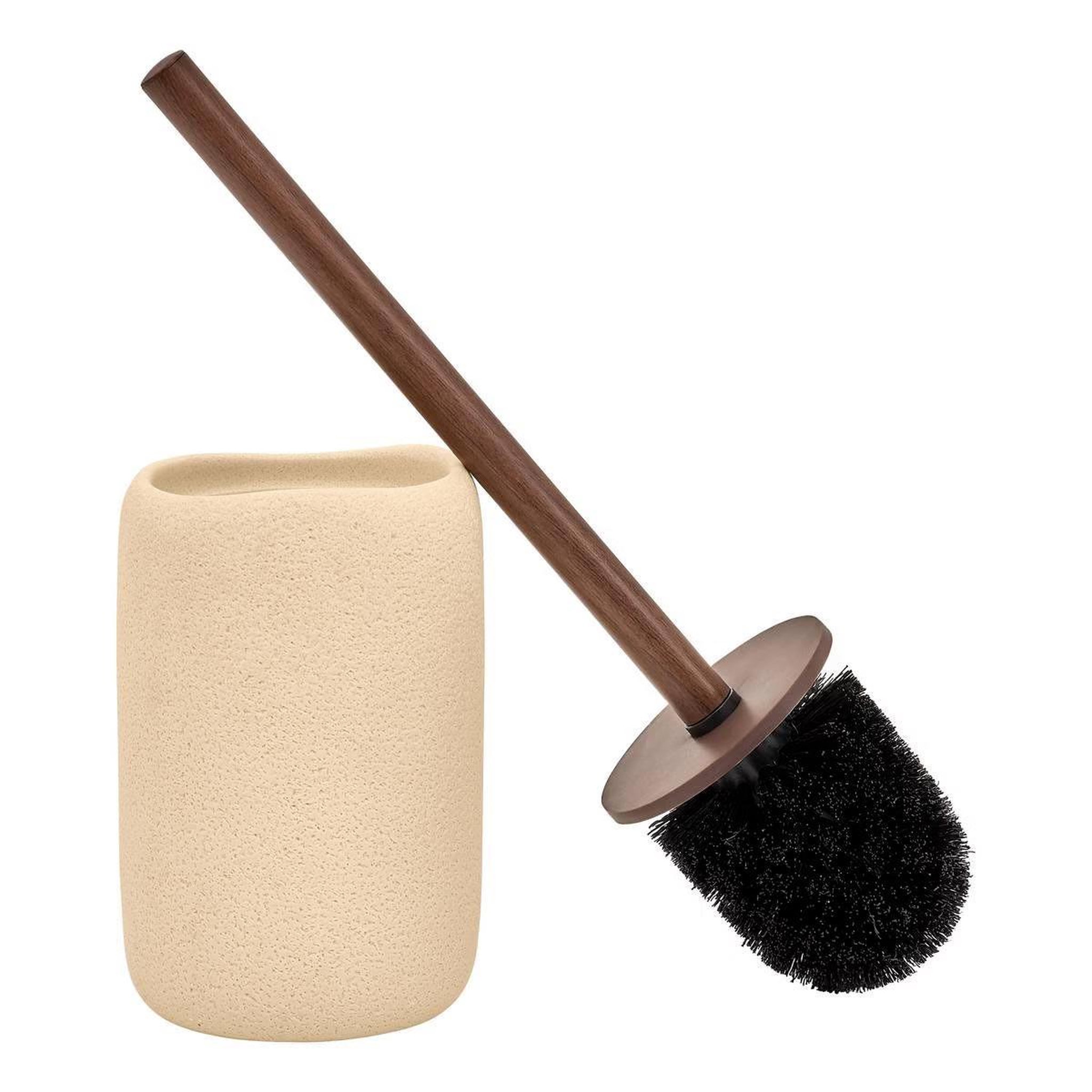 Voir la diapositive 2 : FIVE Brosse wc en résine  olea  41cm beige