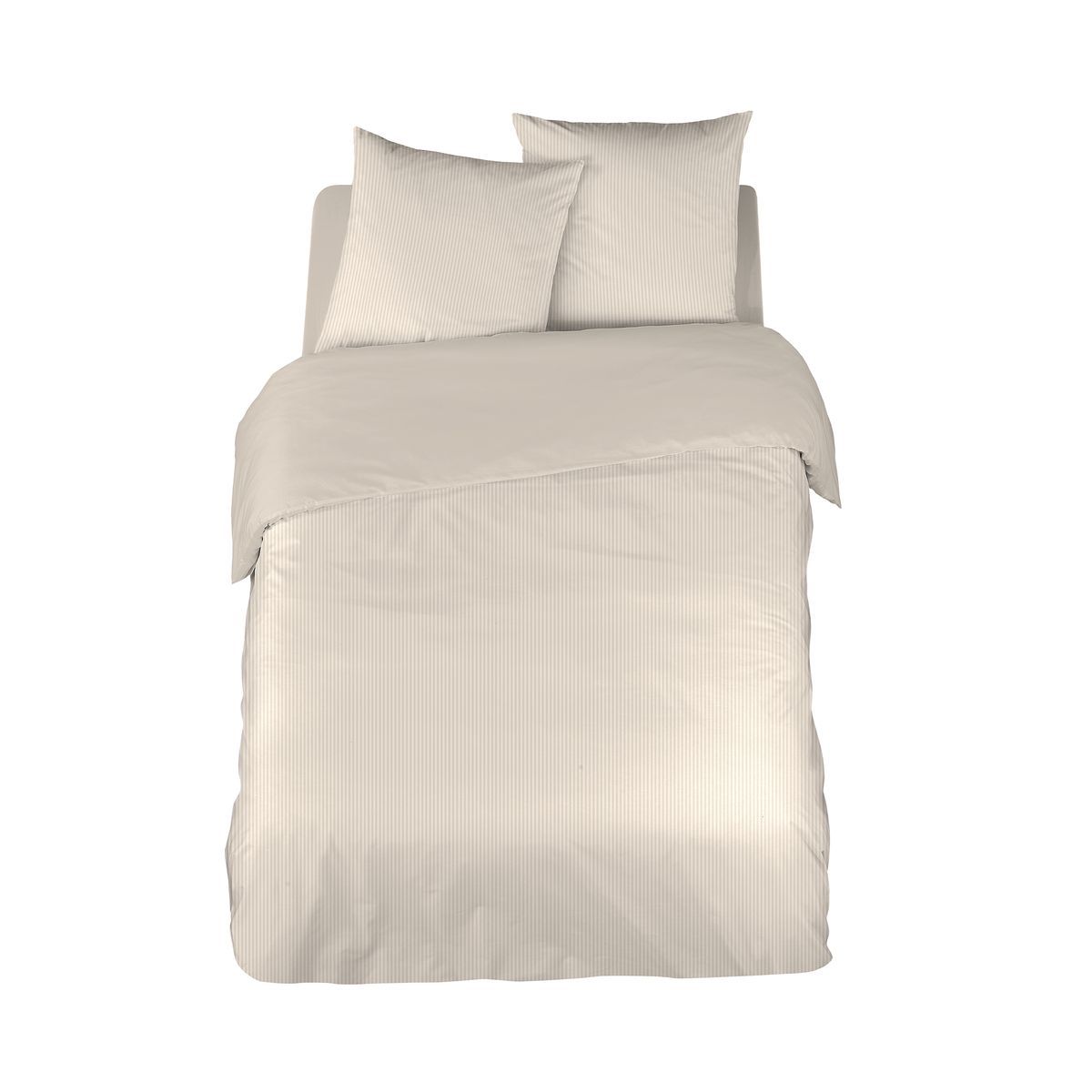 COTE DECO Parure housse de couette unie en satin de coton 80 fils  VOLUPTE 