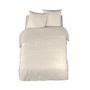 Voir la diapositive 2 : COTE DECO Parure housse de couette unie en satin de coton 80 fils  VOLUPTE 