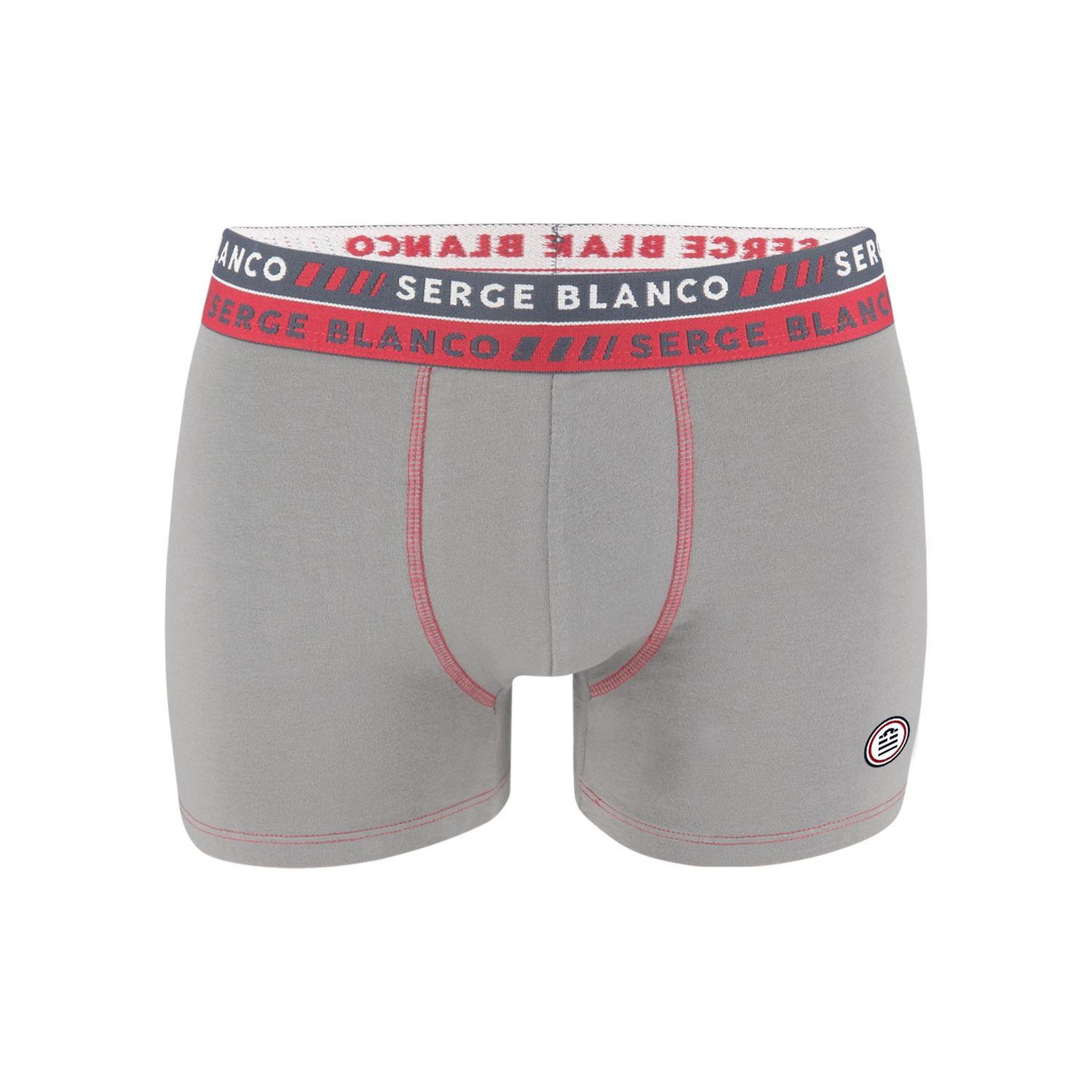 Voir la diapositive 5 : SERGE BLANCO Lot de 8 boxers homme en coton