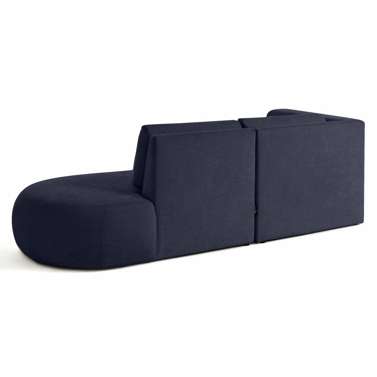 LISA DESIGN Santorini - canapé modulable d'angle gauche + pouf - 4 places - en tissu texturé