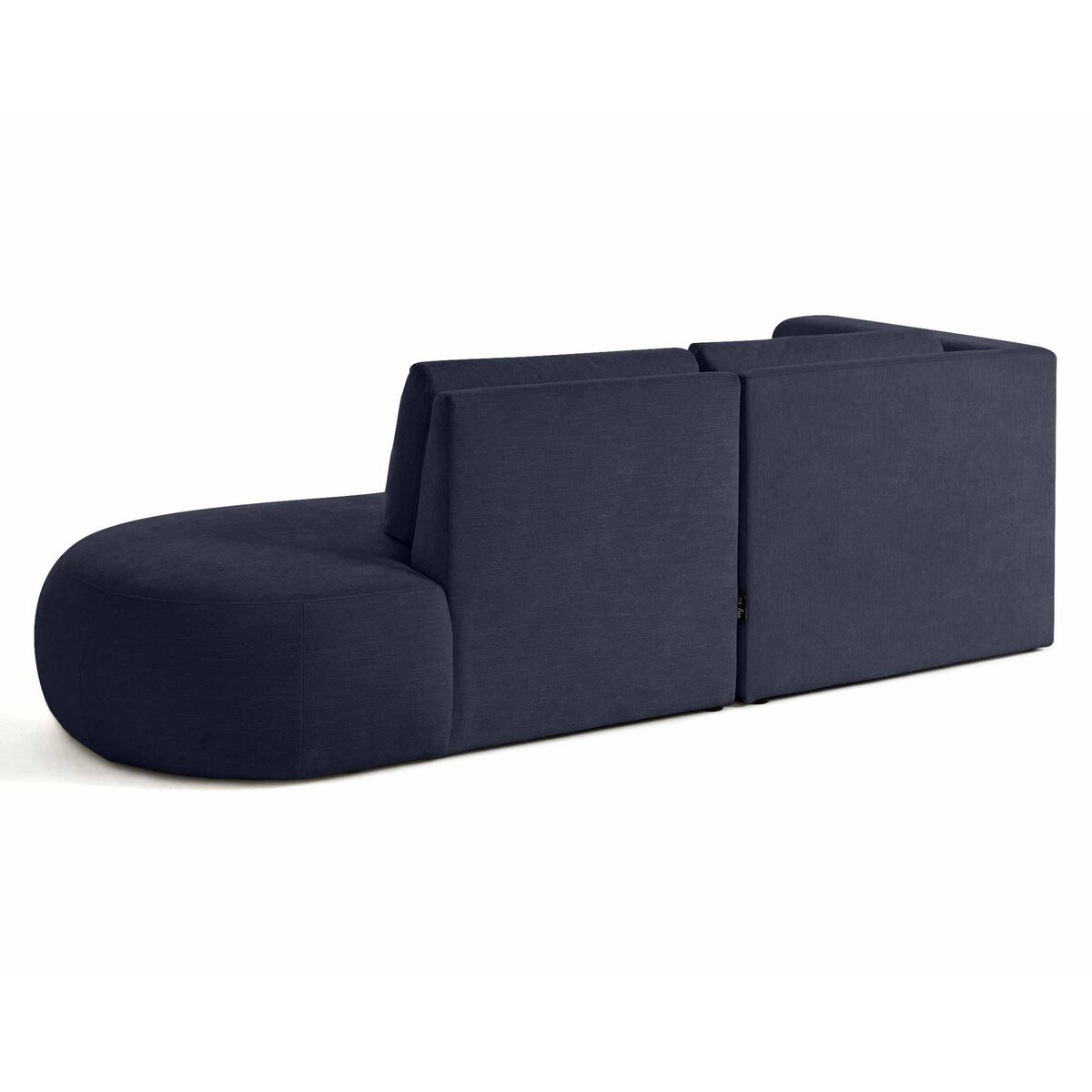 LISA DESIGN Santorini - canapé modulable d'angle gauche + pouf - 4 places - en tissu texturé