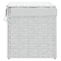 Voir la diapositive 5 : VIDAXL Panier a linge avec couvercle blanc 55,5x35x34cm resine tressee