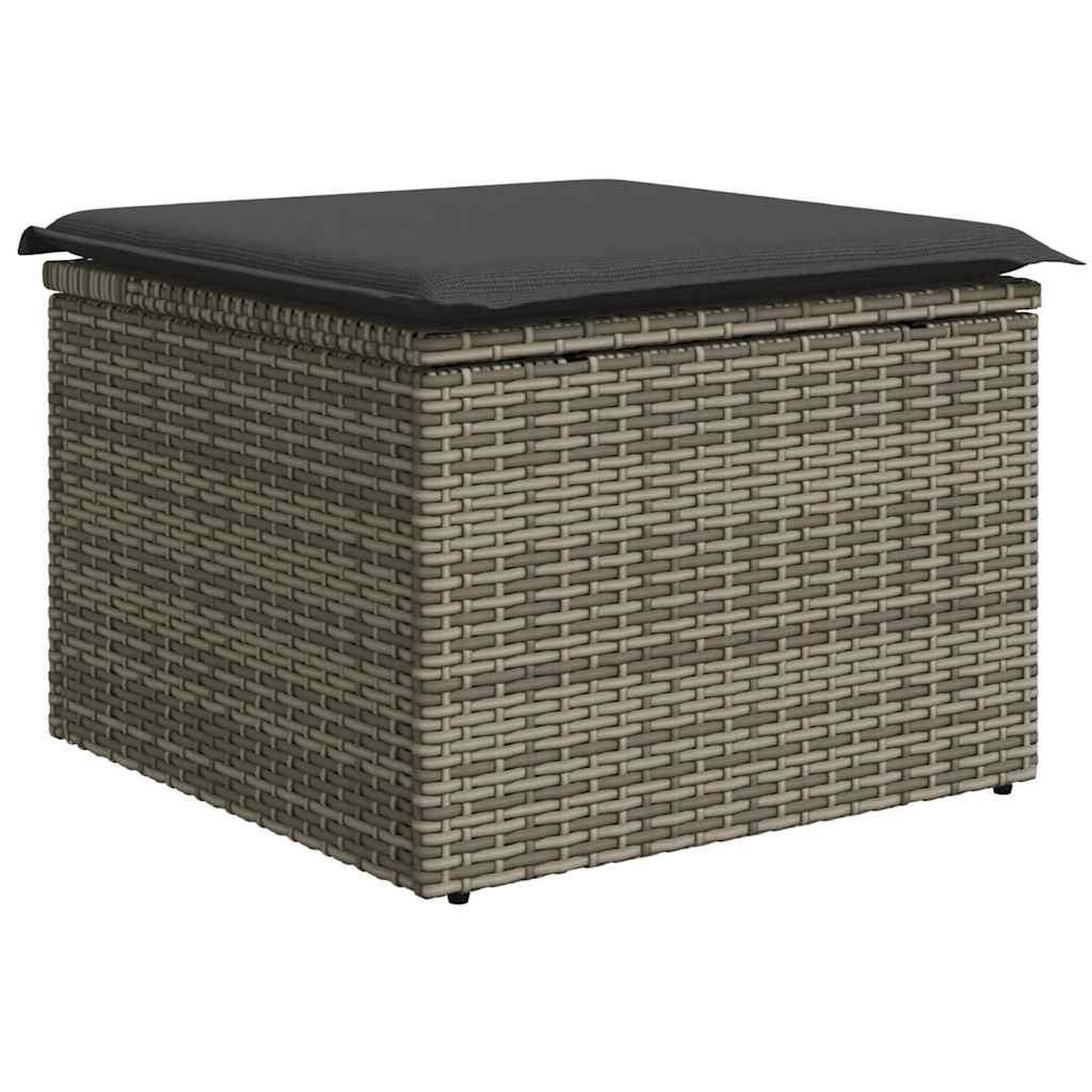 Voir la diapositive 5 : VIDAXL Salon de jardin 6 pcs avec coussins gris resine tressee