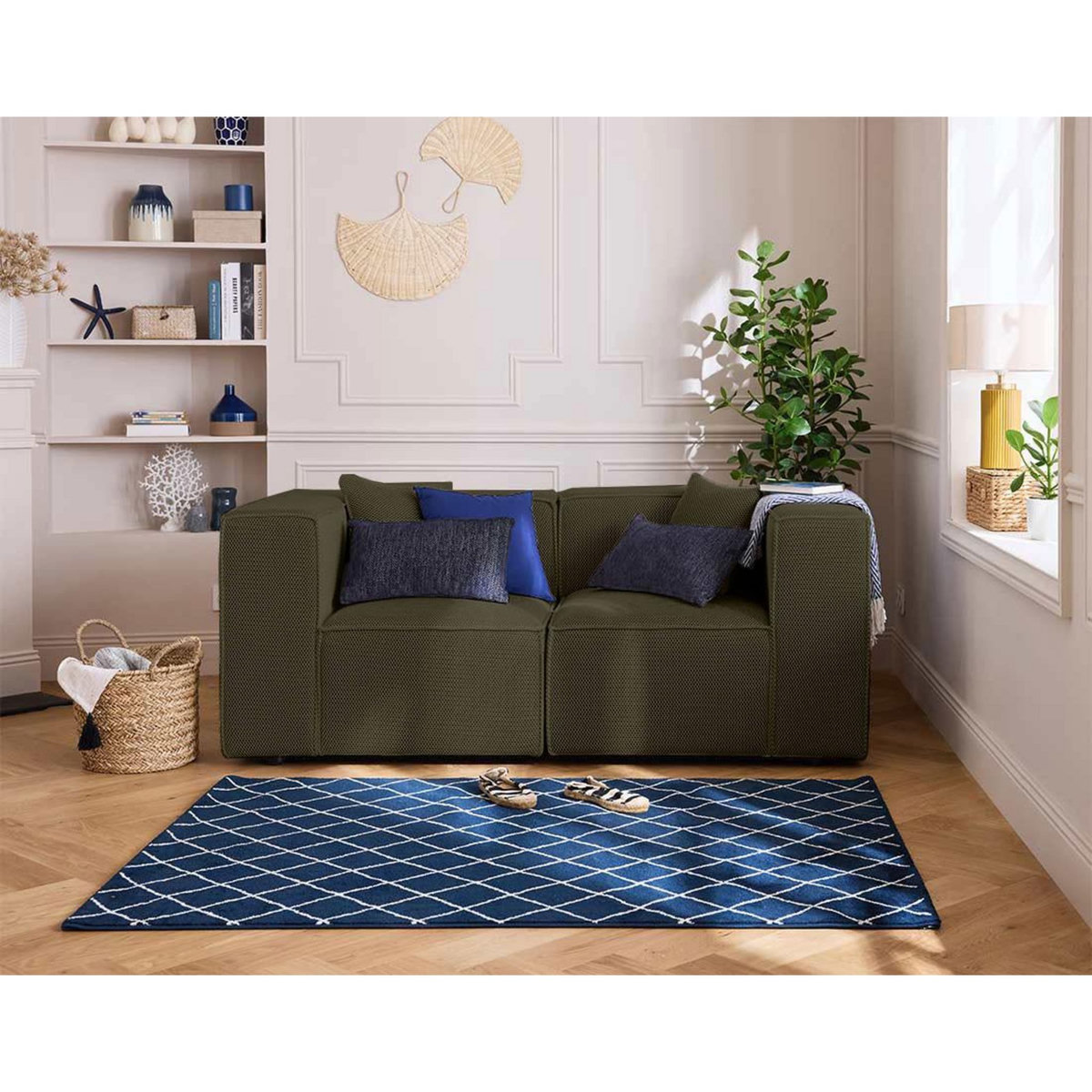 LISA DESIGN Arty - canapé modulable 2 places - en tissu mailles 3d