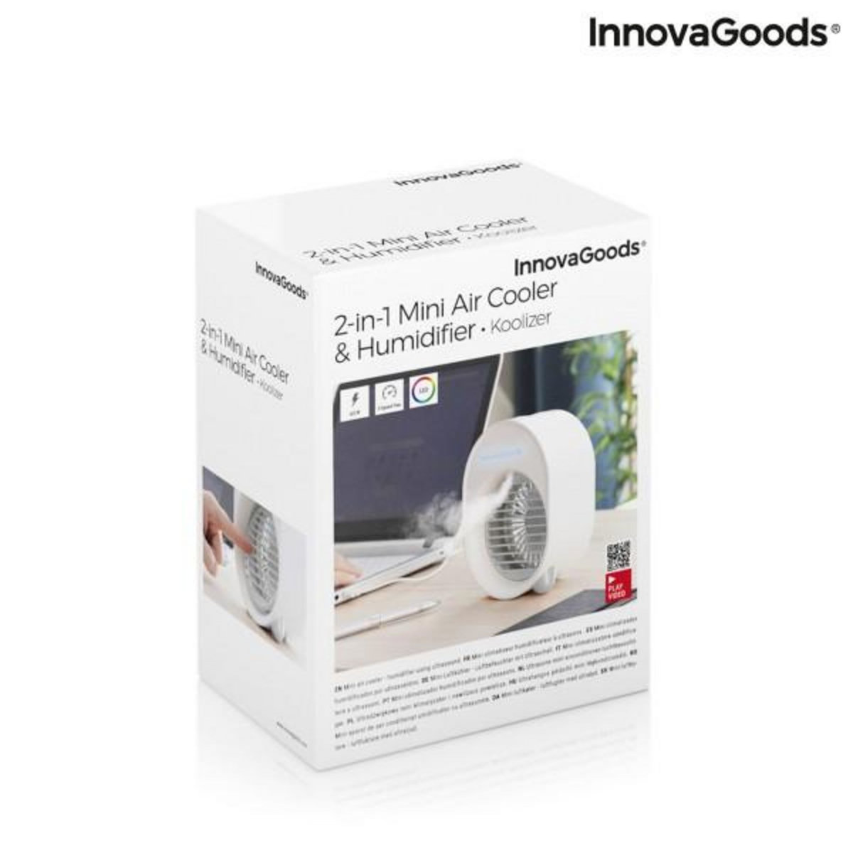 INNOVAGOODS Mini-climatiseur Humidificateur à Ultrasons avec LED Koolizer InnovaGoods