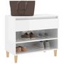 Voir la diapositive 4 : VIDAXL Armoire a chaussure Blanc brillant 70x36x60 cm Bois ingenierie