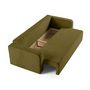 Voir la diapositive 3 : BEST MOBILIER Miro - canapé droit 3 places - convertible avec coffre - en velours texturé