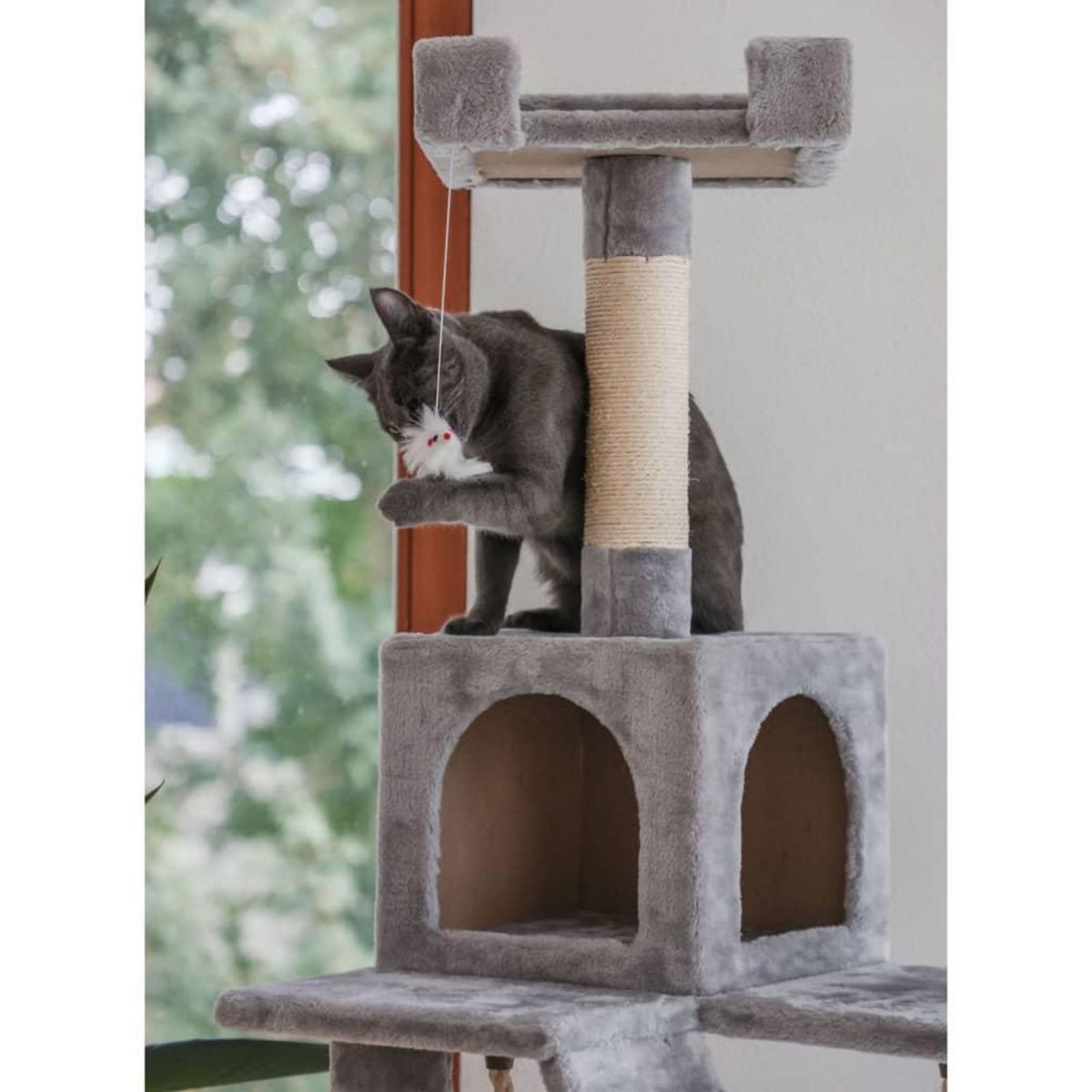 KERBL Kerbl Arbre a chat Square 178 cm Gris clair