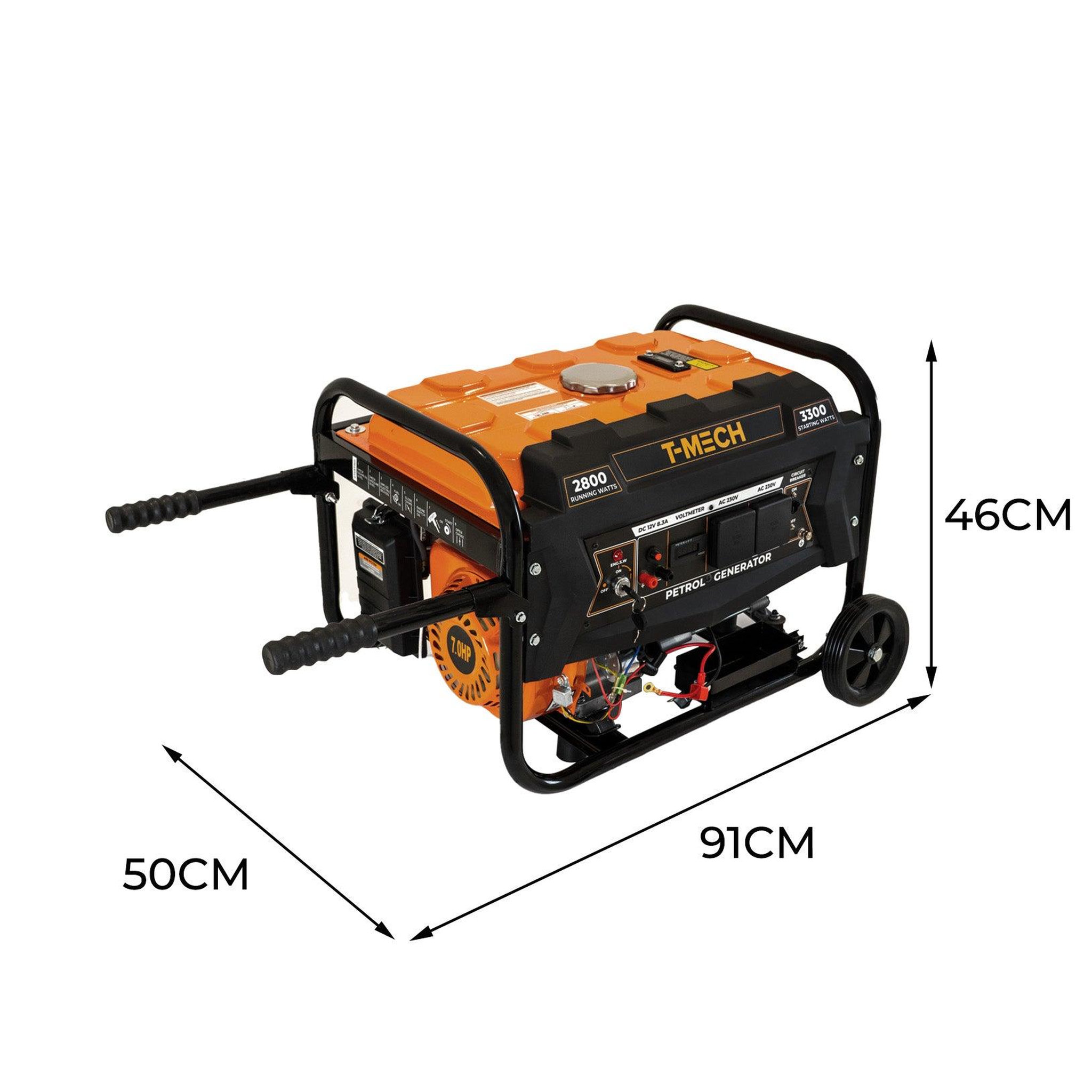 Voir la diapositive 5 : T-MECH Générateur à essence 7 cv 3 300 w