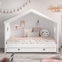Voir la diapositive 4 : Paris Prix Lit Gigogne Cabane Enfant Ouvert  Amori  90x200cm Blanc
