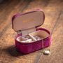 Voir la diapositive 5 : SLOYA Mini boîte à bijoux velours rouge grenat