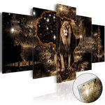 Paris Prix Tableau sur Verre Acrylique  Golden Lion. Coloris disponibles : Multicolore