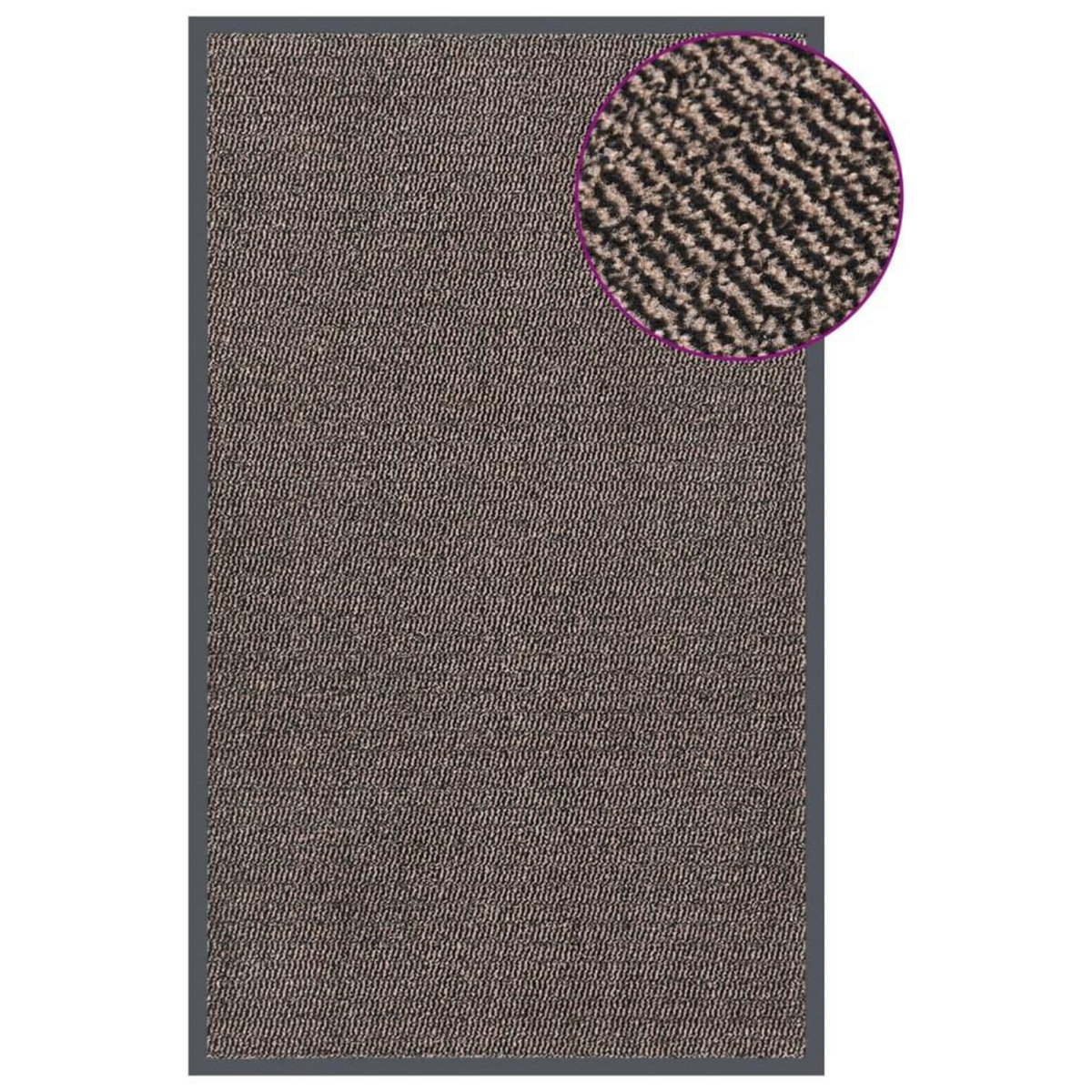VIDAXL Paillasson touffete 90x150 cm Marron fonce
