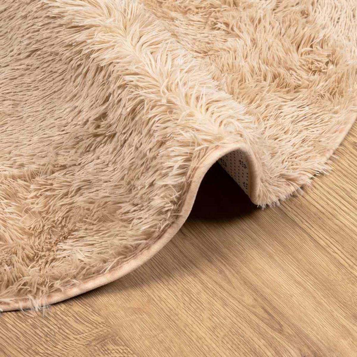 VIDAXL Tapis Shaggy a poils longs NAVARRA beige 100x100 cm polyester