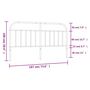 Voir la diapositive 6 : VIDAXL Tete de lit metal blanc 180 cm
