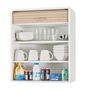 Voir la diapositive 4 : Rangement de cuisine à rideau coloris blanc L60 cm - COOKING