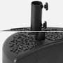 Voir la diapositive 2 : SWEEEK Demi-Pied de parasol plastique – Base remplissable pour demi-parasol. motif feuillage. noir