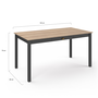 Voir la diapositive 5 : ID MARKET Table à manger rectangle ISIS 8 personnes avec tiroir bois et noir 150 cm