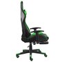VIDAXL Chaise de jeu pivotante avec repose-pied Vert PVC