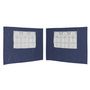 Voir la diapositive 2 : VIDAXL Paroi de tente de reception 2 pcs avec fenetre PE Bleu