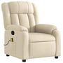 Voir la diapositive 4 : VIDAXL Fauteuil de massage inclinable Creme Tissu