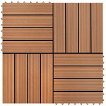 VIDAXL Carreaux de terrasse WPC 30x30 cm 11 pcs 1 m2 Marron