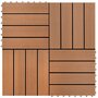 Voir la diapositive 1 : VIDAXL Carreaux de terrasse WPC 30x30 cm 11 pcs 1 m2 Marron