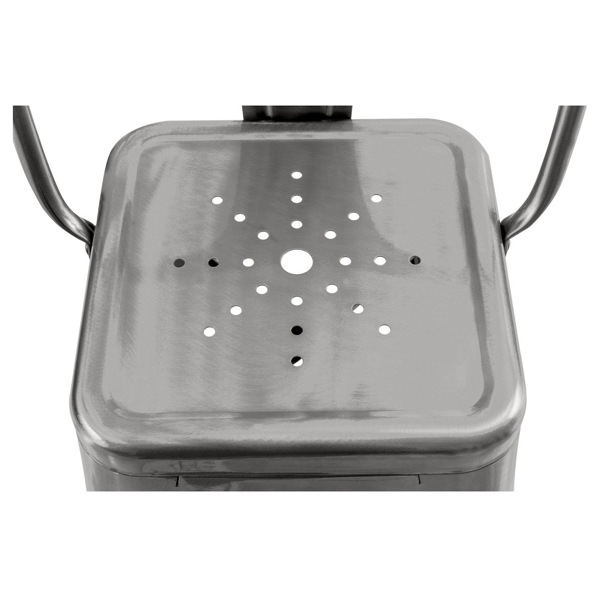 Rendez vous déco Lot de 2 chaises pour îlot central 67 cm en métal chrome-Indus