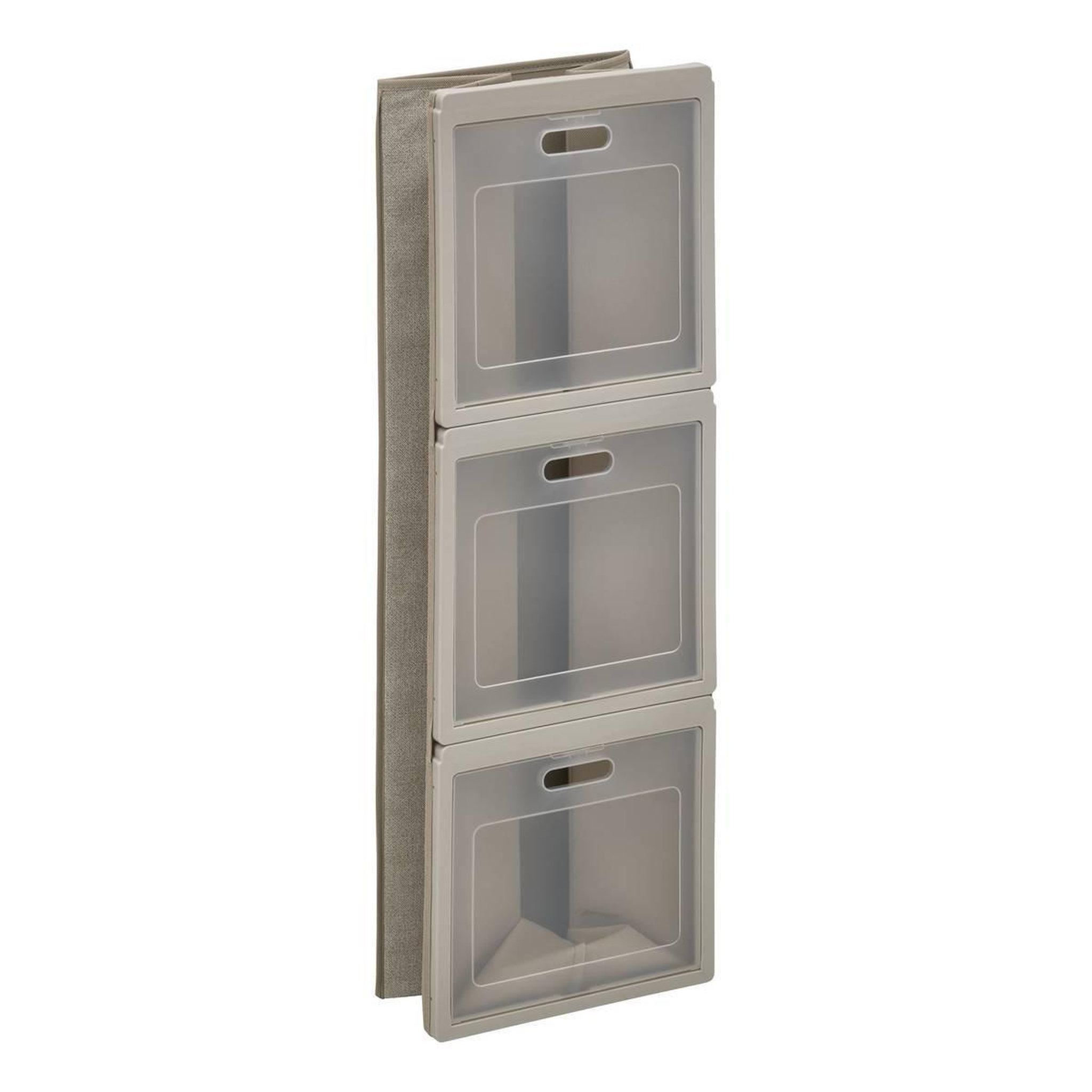 Voir la diapositive 4 : FIVE Cube de rangement 3 cases  cube'n door  91cm beige