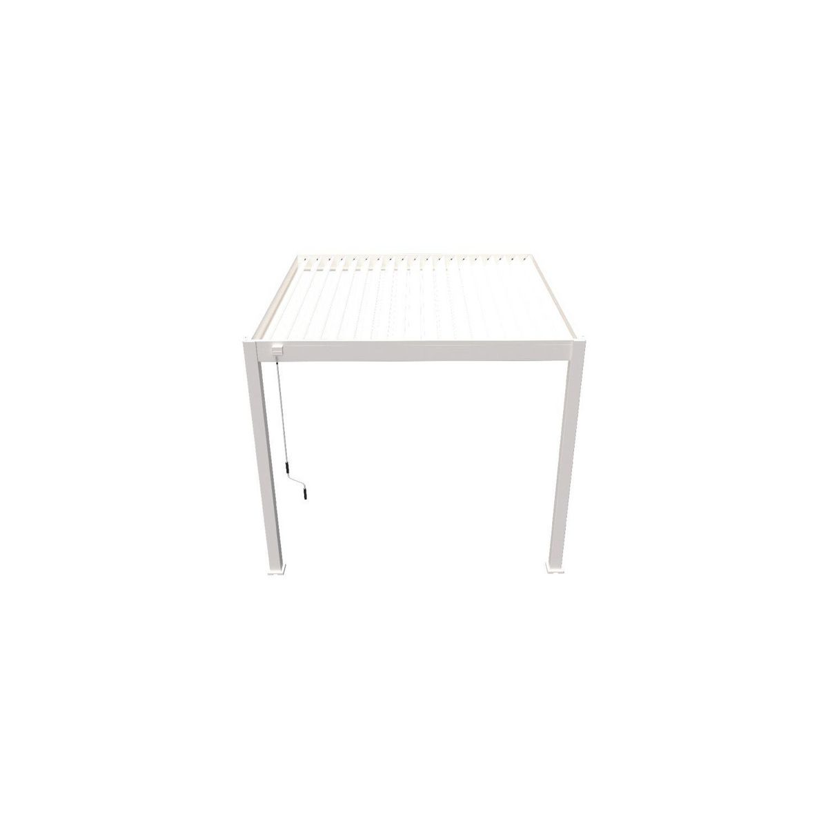 Pergola Bioclimatique adossée 3x3 m - Aluminium - Blanc -  VS OmBREA®