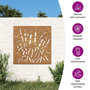 Voir la diapositive 6 : VIDAXL Decoration murale jardin 55x55 cm acier corten design d'herbe