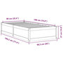 Voir la diapositive 6 : VIDAXL Cadre de lit sans matelas blanc 90x190 cm bois de pin massif