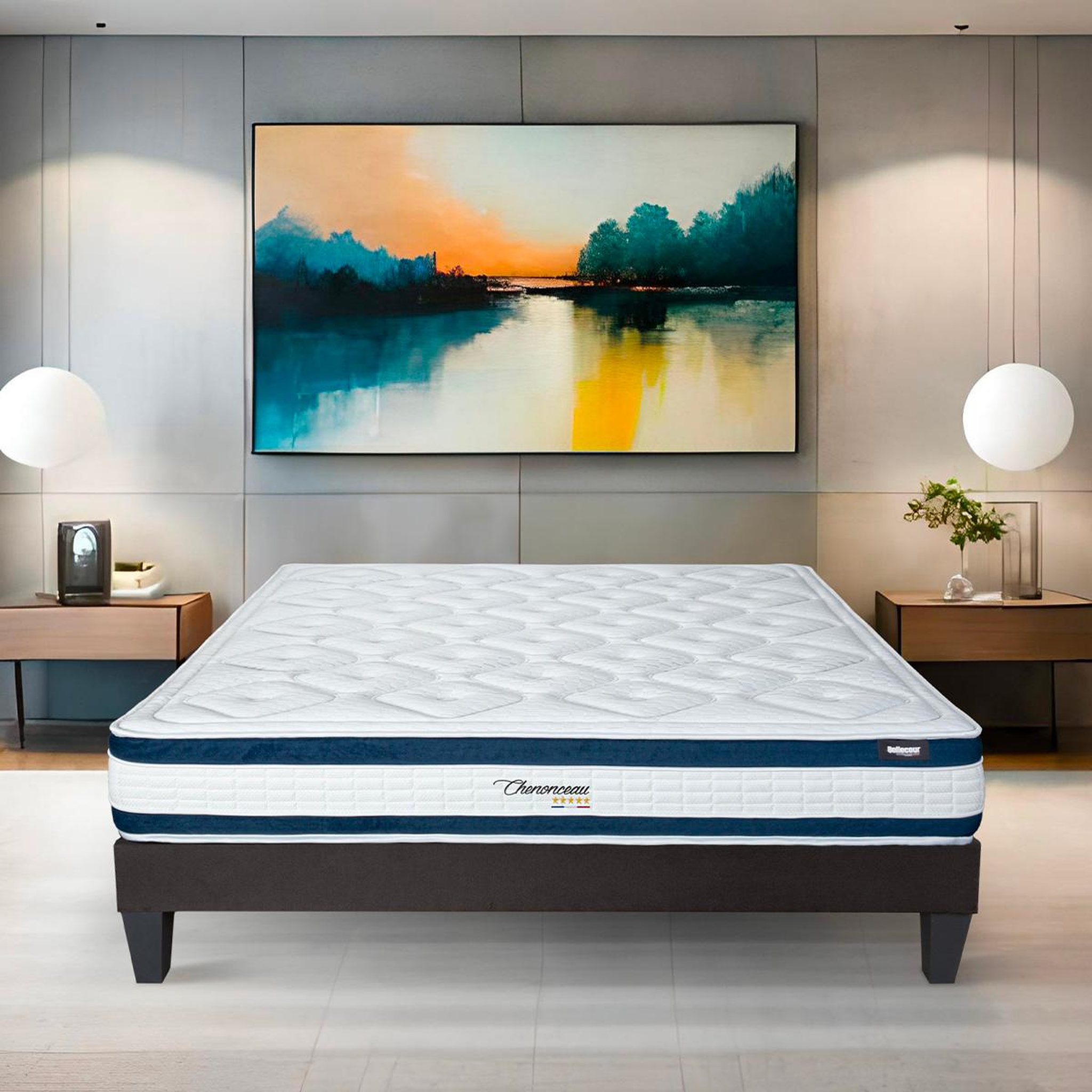 Voir la diapositive 2 : BELLECOUR Bellecour literie | matelas chenonceau | mousse avec mémoire de forme