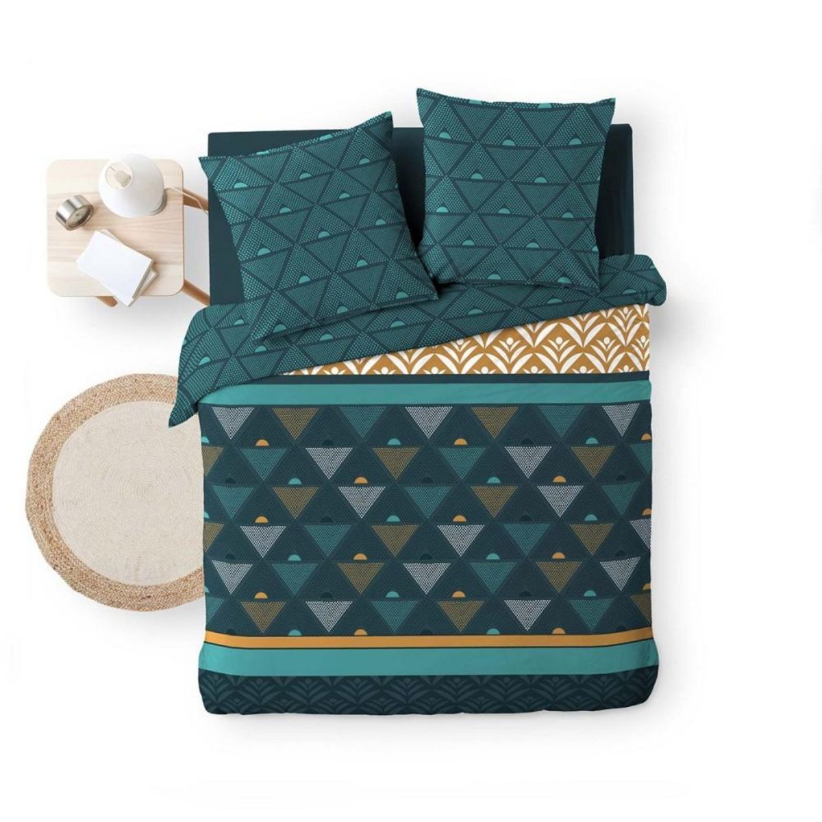 Douceur d'Intérieur Housse de couette 240x220 + 2 taies Triade microfibre