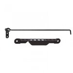 CENTRALE BRICO Crochet sur platine et crémaillère acier prépeint, H.70 x L.350 x P.20 mm