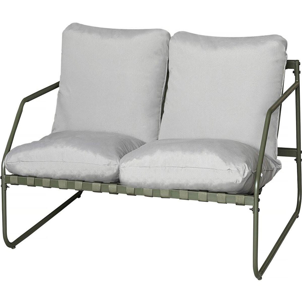 Habitat et Jardin Salon de jardin en métal avec coussins  Sora  - 4 places - Vert