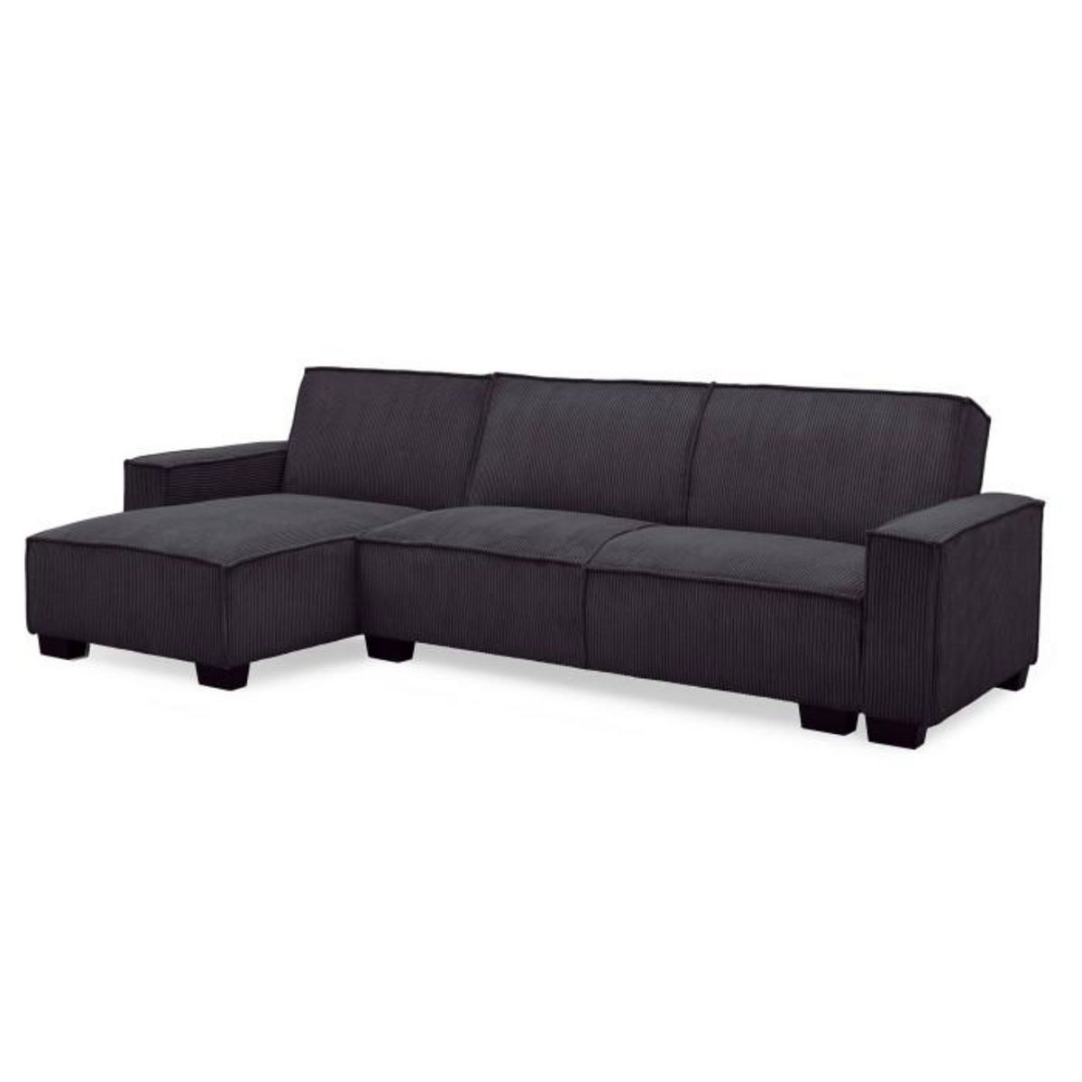 Paris Prix Canapé d'Angle Réversible Convertible  Hester  293cm Noir