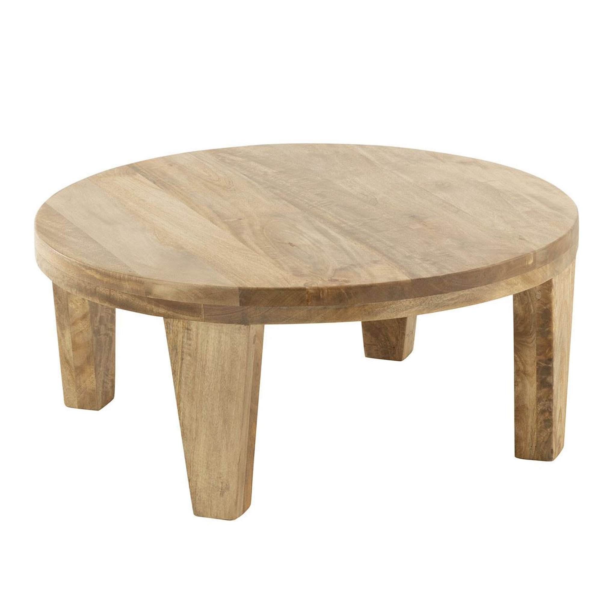 J-LINE Table basse en bois  manguier  80cm naturel