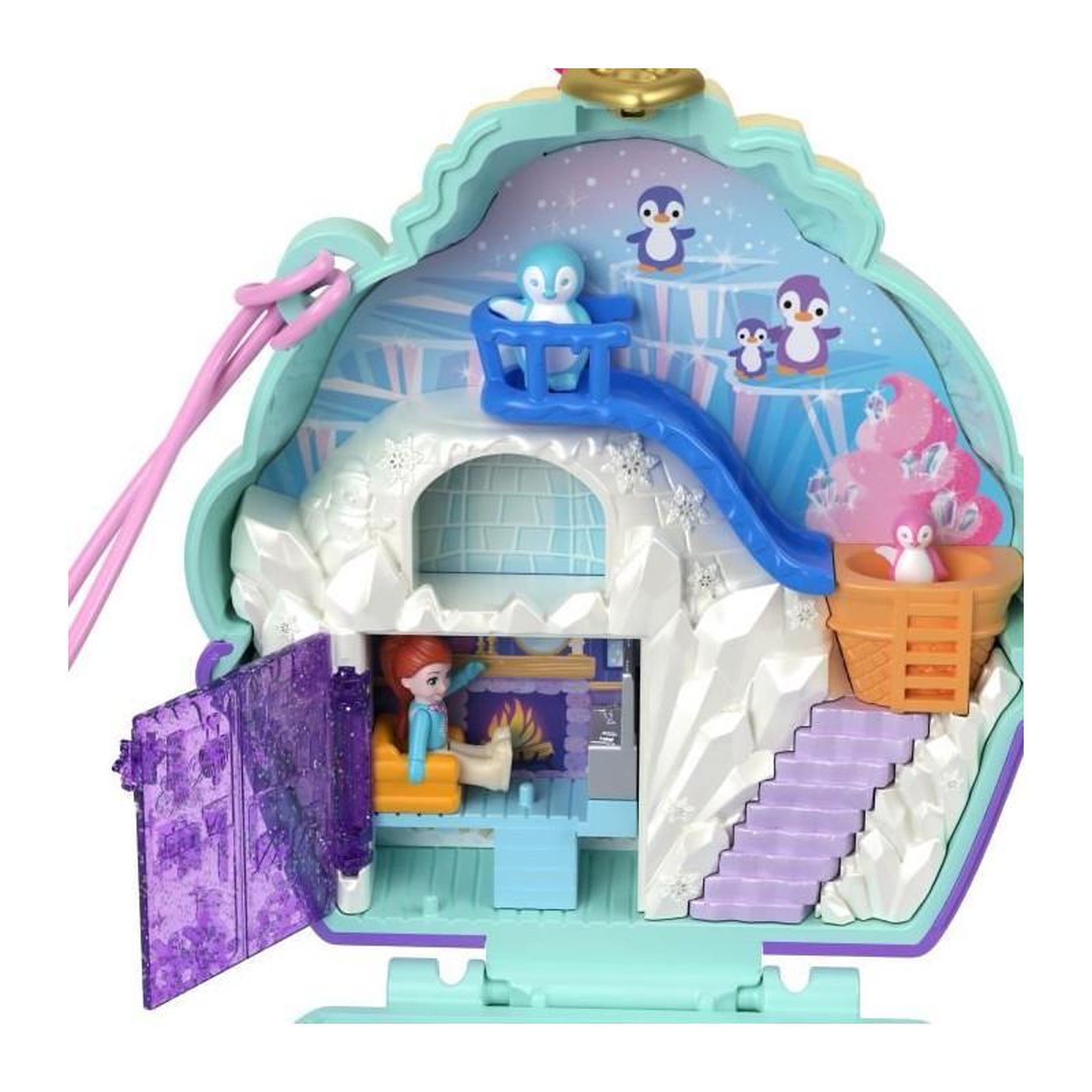 Voir la diapositive 4 : MATTEL Polly Pocket Coffret Pingouin des neiges
